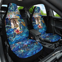Saint Martin Car Seat Cover Sea Turtle Tropical Pattern