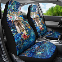 Saint Martin Car Seat Cover Sea Turtle Tropical Pattern