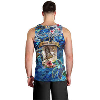 Saint Martin Men Tank Top Sea Turtle Tropical Pattern - Wonder Print Shop