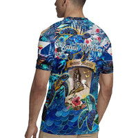 Saint Martin Rugby Jersey Sea Turtle Tropical Pattern - Wonder Print Shop