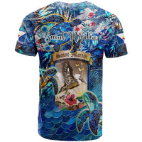 Saint Martin T Shirt Sea Turtle Tropical Pattern - Wonder Print Shop