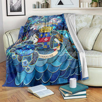 Saint Barthelemy Blanket Sea Turtle Tropical Pattern