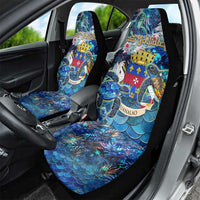 Saint Barthelemy Car Seat Cover Sea Turtle Tropical Pattern