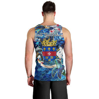 Saint Barthelemy Men Tank Top Sea Turtle Tropical Pattern