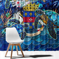 Saint Barthelemy Window Curtain Sea Turtle Tropical Pattern