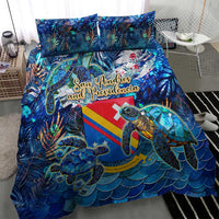 San Andres and Providencia Bedding Set Sea Turtle Tropical Pattern