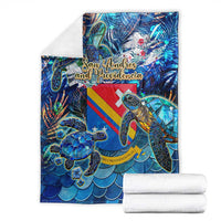 San Andres and Providencia Blanket Sea Turtle Tropical Pattern