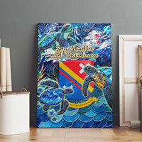 San Andres and Providencia Canvas Wall Art Sea Turtle Tropical Pattern