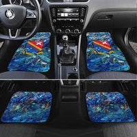 San Andres and Providencia Car Mats Sea Turtle Tropical Pattern