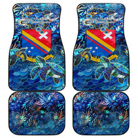 San Andres and Providencia Car Mats Sea Turtle Tropical Pattern