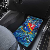 San Andres and Providencia Car Mats Sea Turtle Tropical Pattern