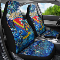 San Andres and Providencia Car Seat Cover Sea Turtle Tropical Pattern