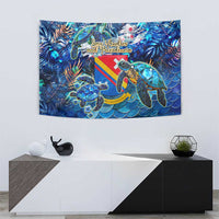 San Andres and Providencia Tapestry Sea Turtle Tropical Pattern - Wonder Print Shop