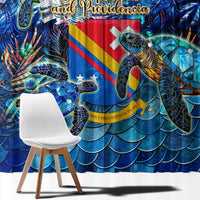 San Andres and Providencia Window Curtain Sea Turtle Tropical Pattern - Wonder Print Shop