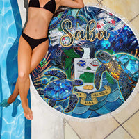 Saba Beach Blanket Sea Turtle Tropical Pattern