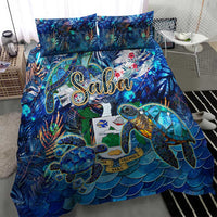 Saba Bedding Set Sea Turtle Tropical Pattern