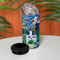 Saba 4 in 1 Can Cooler Tumbler Sea Turtle Tropical Pattern