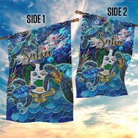 Saba Garden Flag Sea Turtle Tropical Pattern - Wonder Print Shop