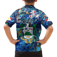 Saba Hawaiian Shirt Sea Turtle Tropical Pattern - Wonder Print Shop