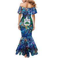 Saba Mermaid Dress Sea Turtle Tropical Pattern - Wonder Print Shop