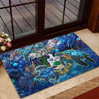 Saba Rubber Doormat Sea Turtle Tropical Pattern - Wonder Print Shop
