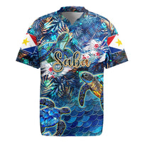 Saba Rugby Jersey Sea Turtle Tropical Pattern - Wonder Print Shop