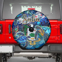 Saba Spare Tire Cover Sea Turtle Tropical Pattern - Wonder Print Shop