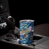 Saba Tumbler Cup Sea Turtle Tropical Pattern - Wonder Print Shop