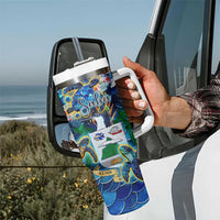 Saba Tumbler With Handle Sea Turtle Tropical Pattern - Wonder Print Shop