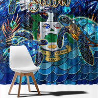 Saba Window Curtain Sea Turtle Tropical Pattern - Wonder Print Shop