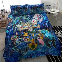 Turks and Caicos Islands Bedding Set Sea Turtle Tropical Pattern