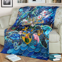 Turks and Caicos Islands Blanket Sea Turtle Tropical Pattern