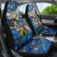 Turks and Caicos Islands Car Seat Cover Sea Turtle Tropical Pattern