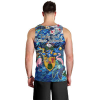 Turks and Caicos Islands Men Tank Top Sea Turtle Tropical Pattern - Wonder Print Shop
