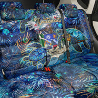 Montserrat Back Car Seat Cover Sea Turtle Tropical Pattern