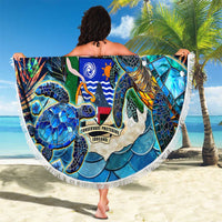 Montserrat Beach Blanket Sea Turtle Tropical Pattern