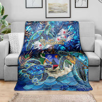 Montserrat Blanket Sea Turtle Tropical Pattern