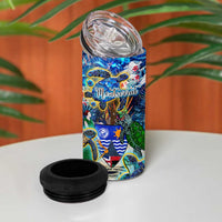 Montserrat 4 in 1 Can Cooler Tumbler Sea Turtle Tropical Pattern