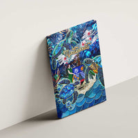 Montserrat Canvas Wall Art Sea Turtle Tropical Pattern