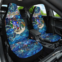 Montserrat Car Seat Cover Sea Turtle Tropical Pattern