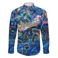 Montserrat Family Matching Short Sleeve Bodycon Dress and Hawaiian Shirt Sea Turtle Tropical Pattern - Wonder Print Shop