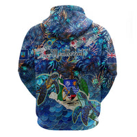 Montserrat Hoodie Sea Turtle Tropical Pattern - Wonder Print Shop