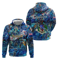 Montserrat Hoodie Sea Turtle Tropical Pattern - Wonder Print Shop
