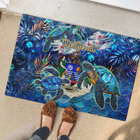 Montserrat Rubber Doormat Sea Turtle Tropical Pattern - Wonder Print Shop