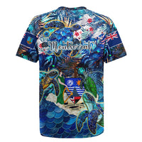 Montserrat Rugby Jersey Sea Turtle Tropical Pattern - Wonder Print Shop