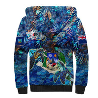 Montserrat Sherpa Hoodie Sea Turtle Tropical Pattern - Wonder Print Shop