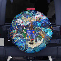 Montserrat Spare Tire Cover Sea Turtle Tropical Pattern - Wonder Print Shop