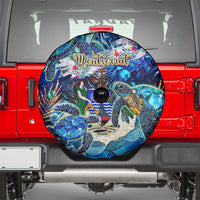 Montserrat Spare Tire Cover Sea Turtle Tropical Pattern - Wonder Print Shop