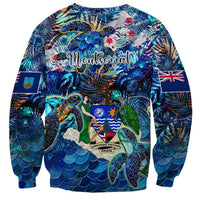 Montserrat Sweatshirt Sea Turtle Tropical Pattern - Wonder Print Shop