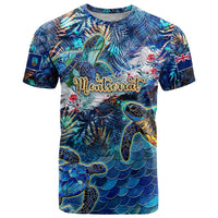 Montserrat T Shirt Sea Turtle Tropical Pattern - Wonder Print Shop